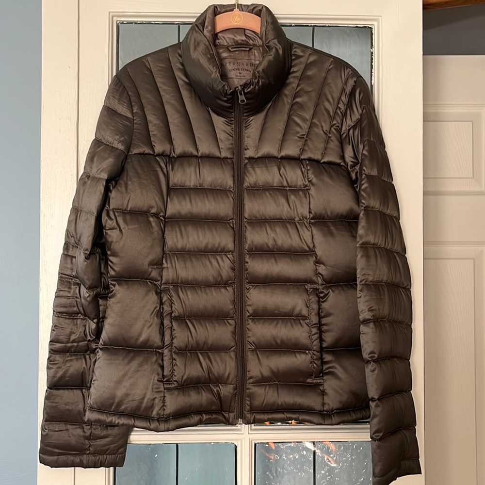 Bernardo Goose Down Olive Green Packable Puffer Size Medium